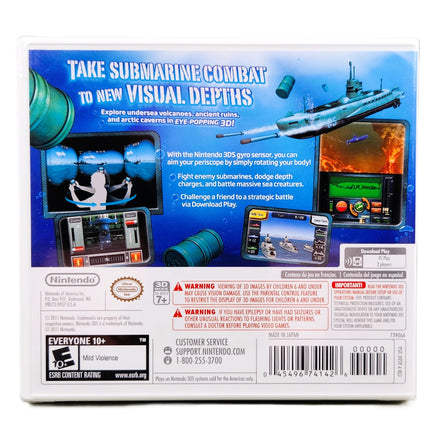 Steel Diver Nintendo 3DS Brand New - Game Case Back Artwork