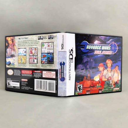 Advance Wars: Dual Strike for Nintendo DS - Open game case showing front, spine and back artwork, good condition