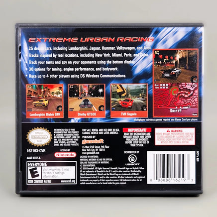 Asphalt Urban GT for Nintendo DS - Authentic game case back cover, like new condition