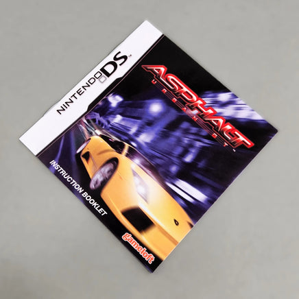 Asphalt Urban GT for Nintendo DS - Official game manual showing front cover artwork, like new condition