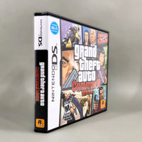 Grand Theft Auto: Chinatown Wars for Nintendo DS - Angled front view of game case with spine displayed, good condition