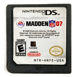 Madden 2007 Nintendo DS Acceptable Loose - Cartridge Front View