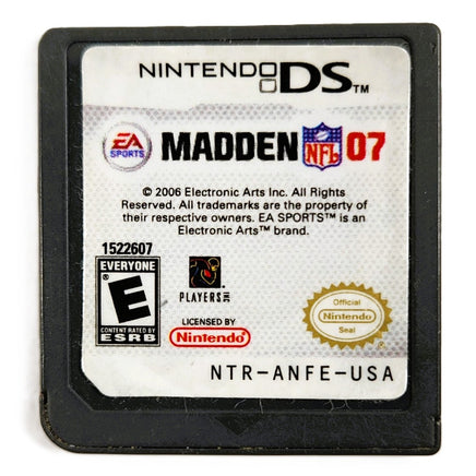 Madden 2007 Nintendo DS Acceptable Loose - Cartridge Front View