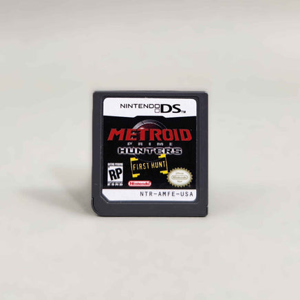 Metroid Prime: Hunters [First Hunt Demo Cart] Nintendo DS - Alternate view of front of authentic game cartridge label, very good condition, loose