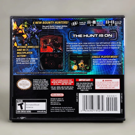Metroid Prime: Hunters for Nintendo DS - Original case back view, like new condition