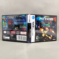 Metroid Prime: Hunters for Nintendo DS - Complete authentic cover artwork showing front, spine and back, very good condition