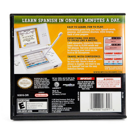 My Spanish Coach Nintendo DS Very Good - Complete In Case Reverse View