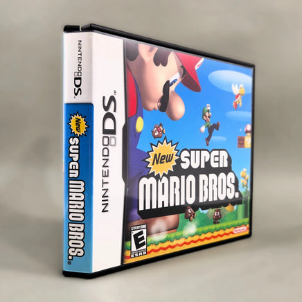 New Super Mario Bros. for Nintendo DS - Three-quarter view showing front cover and case spine, like new condition