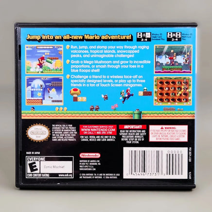 New Super Mario Bros. for Nintendo DS - Authentic game case back cover, like new condition