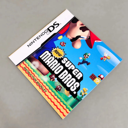 New Super Mario Bros. for Nintendo DS - Front cover of authentic game instruction manual, like new condition