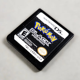 Pokémon Black Version for Nintendo DS - Game cartridge front and shown at an angle, good condition