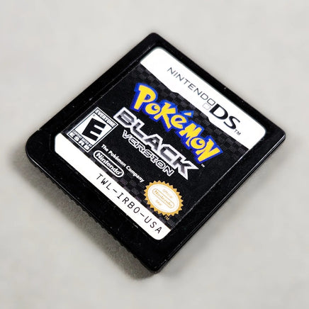 Pokémon Black Version for Nintendo DS - Game cartridge front and shown at an angle, good condition