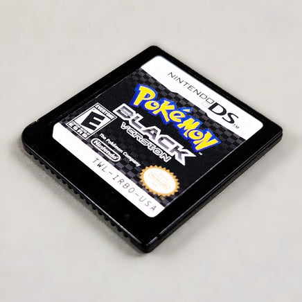 Pokémon Black Version for Nintendo DS - Cartridge front angled view, very good condition, loose