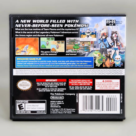 Pokémon Black Version for Nintendo DS - Back of game case, good condition