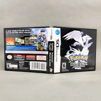 Pokémon Black Version for Nintendo DS - Open game case showing front, spine and back artwork, good condition