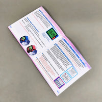 Pokémon Pearl Version for Nintendo DS - Alternate angled open view of instruction manual at center pages showing staple binding intact