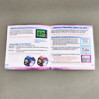 Pokémon Pearl Version for Nintendo DS - Open instruction manual showing center pages with staple binding intact