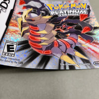 Pokémon Platinum Version for Nintendo DS - Close of view of blemish on front cover artwork, very good condition