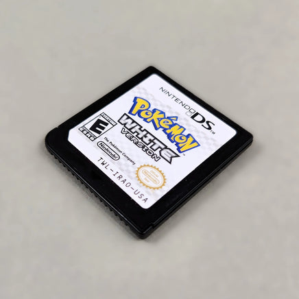 Pokémon White Version for Nintendo DS - Game cartridge label front view shown at an angle, very good condition, loose