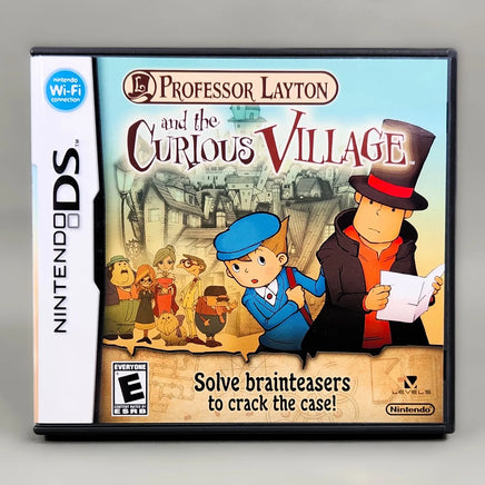 Professor Layton and the Curious Village for Nintendo DS - CIB Game packaging front, like new condition