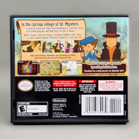 Professor Layton and the Curious Village for Nintendo DS - Game packaging back side, like new condition