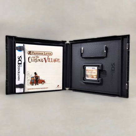 Professor Layton and the Curious Village for Nintendo DS - Open case with full contents, like new condition