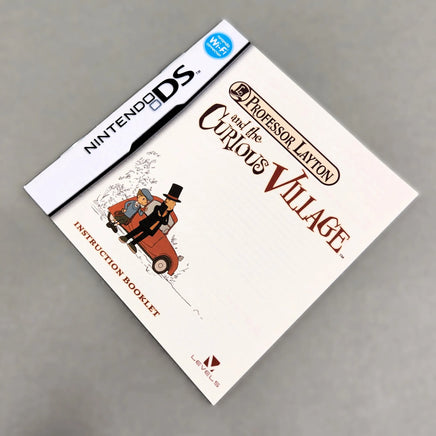 Professor Layton and the Curious Village for Nintendo DS - Official game manual showing front cover artwork, like new condition