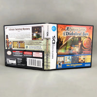 Professor Layton and the Diabolical Box for Nintendo DS - Open case showing complete exterior artwork (front, back & spine), like new condition