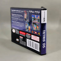 Tetris DS for Nintendo DS - Angled view showing original back cover artwork and spine, like new condition
