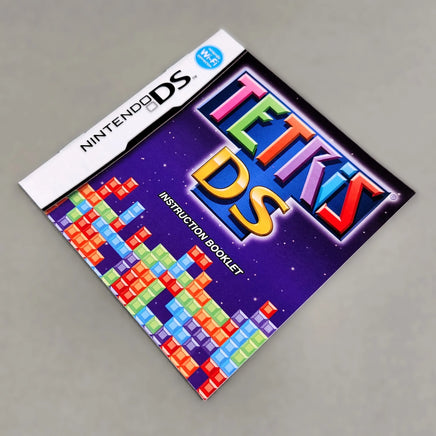 Tetris DS for Nintendo DS - Game instruction manual front cover displayed, like new condition