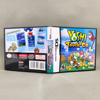 Yoshi Touch & Go for Nintendo DS - Complete authentic cover artwork showing front, spine and back, like new condition