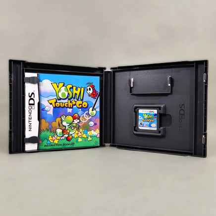 Yoshi Touch & Go for Nintendo DS - Open case displaying contents, like new condition