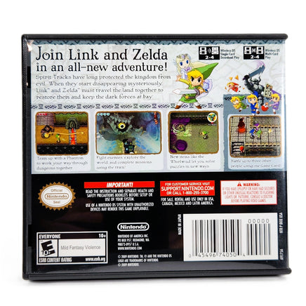 The Legend Of Zelda Spirit Tracks Nintendo DS Like New - Back Of Game Case