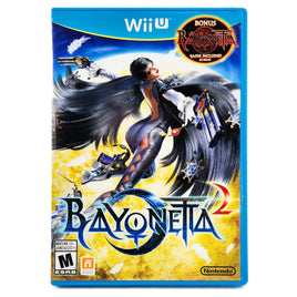 Bayonetta 2 Includes Bayonetta 1 Bonus Disc Nintendo Wii U Good - Front Cover Of Game Case