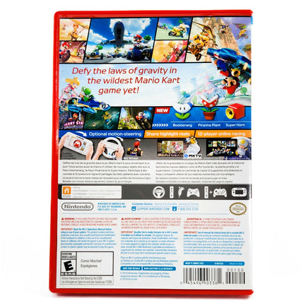 Mario Kart 8 Nintendo Wii U Good - Game Case Back Cover