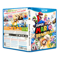 Nintendo Wii U Super Mario 3D World video game case shown in full front and back view on a white background.