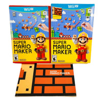 Super Mario Maker Art Book Bundle Nintendo Wii U Very Good - Game Case Slipcover and Bonus Art Book Front
