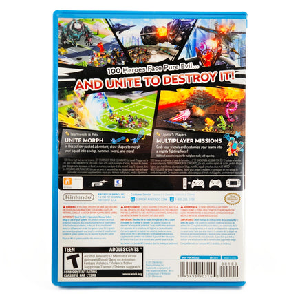 Wonderful 101 Nintendo Wii U Very Good - Game Case Rear Artwork