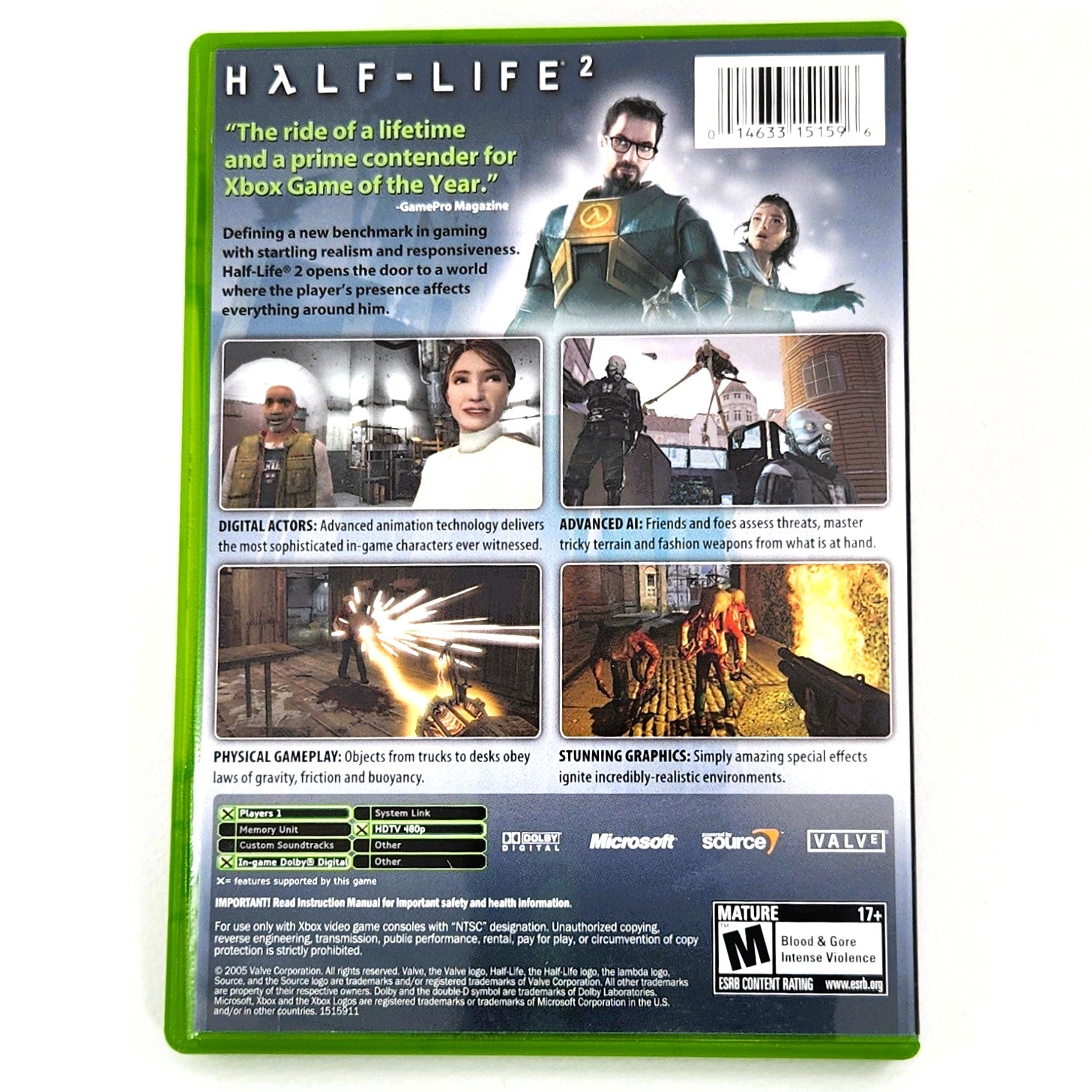 Buy Half-Life 2 – Great Condition CIB | Authentic Xbox Disc| Retro