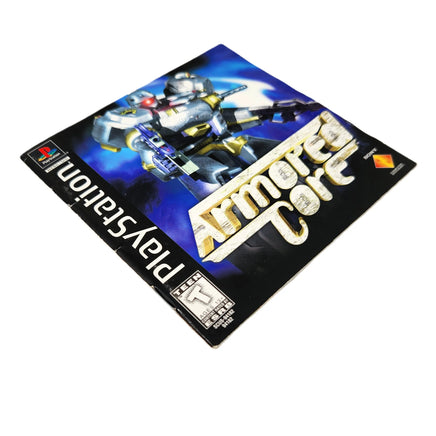 Armored Core PlayStation 1 Good - Angled view of instruction manual front