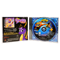 Crash Bandicoot Warped PlayStation 1 Acceptable CIB - Open Case Displaying Game Contents