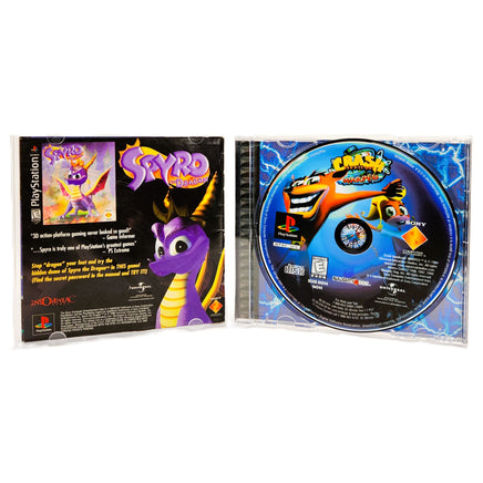 Crash Bandicoot Warped PlayStation 1 Acceptable CIB - Open Case Displaying Game Contents