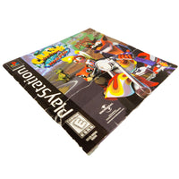 Crash Bandicoot Warped PlayStation 1 Acceptable CIB - Close Up of Torn Manual Cover