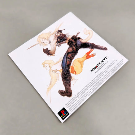 Final Fantasy IX for PlayStation 1 - Instruction manual rear cover displayed, like new condition