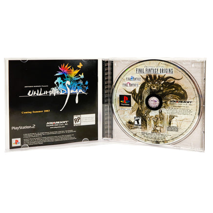 Final Fantasy Origins PlayStation 1 Like New CIB - Case Open – Disc And Manual Shown