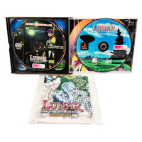 Lunar Silver Star Story Complete 4 Disc PlayStation 1 Very Good CIB - CD Soundtrack withMaking of Disc And Cloth Map Inside Open Case