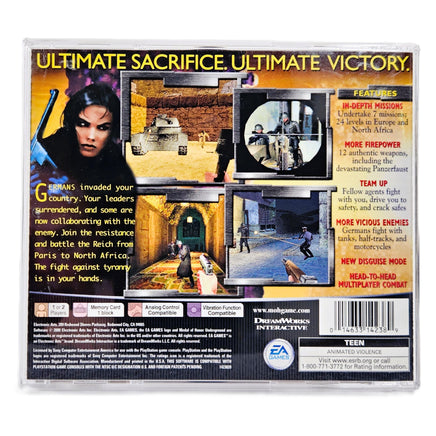 Medal Of Honor Underground PlayStation 1 Very Good CIB - Rear Cover Shown