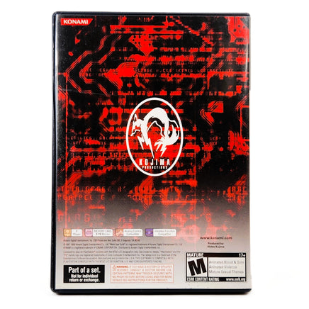 Metal Gear Solid Long Box PlayStation 1 Like New CIB - Back Of Retail Game Box