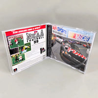 NASCAR 99 for PlayStation 1 - Open jewel case showing artwork beneath disc tray, very good condition