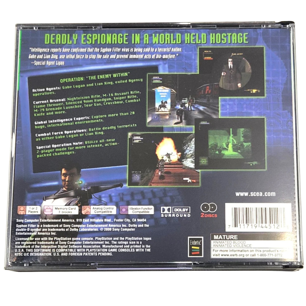 Syphon Filter 2 [GH] for PS1 | Real Photos, Fast Shipping| Retro